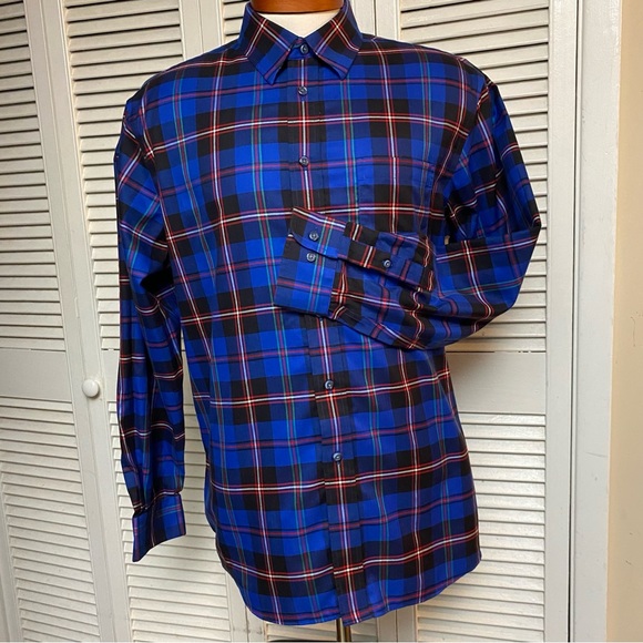 Jos. A. Bank Other - Jos A Bank Travelers Collection Size Large Electric Blue Plaid